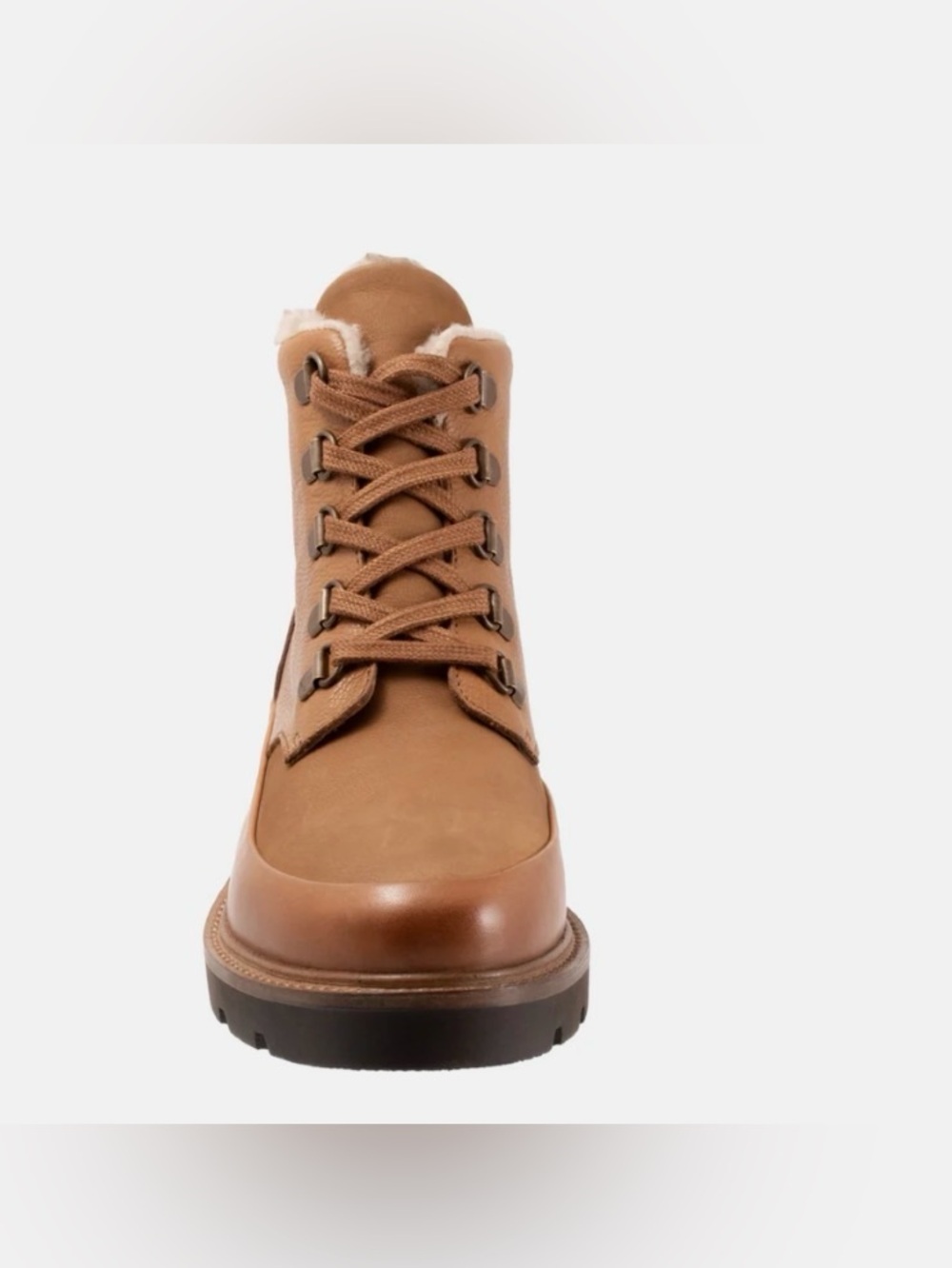 Softwalk Whitney Women's Brown Faux-Shearling Lace-Up Platform Boots NWOT 7.5W - Picture 2 of 10